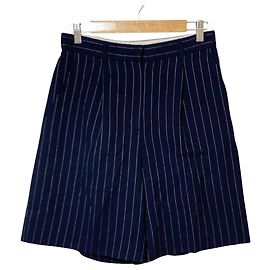 Autre Marque Diagram Stripe Shorts Weiß Blau Marineblau