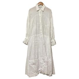 Autre Marque Vestido globo fruncido de algodón Snidel Blanco
