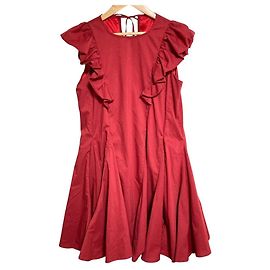 Autre Marque eimy istoire Balloon Frill Flare Kleid Rot