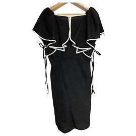 Autre Marque Snidel Ruffle Bolero Piping Minikleid Schwarz