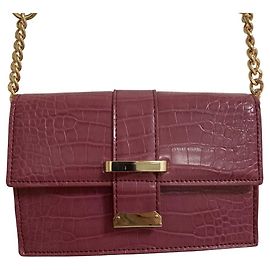 Autre Marque Bolsa de ombro com corrente em relevo Arpege story Roxo