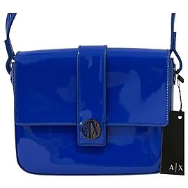 Armani Exchange Enamel Shoulder Bag Blue
