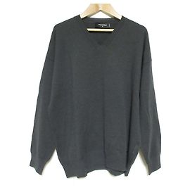 Haut en maille de laine col en V DSQUARED2 Marron
