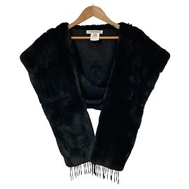 Écharpe en cachemire et fourrure de lapin Max Mara Noir