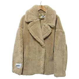 Autre Marque Giacca Teddy Bear Faux Shearling Short Coat Beige