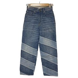 Autre Marque Pantaloni in denim patchwork Ganni Misy cropped denim Blu