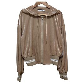 Autre Marque FOXEY NEW YORK Velours-Zip-Hoodie Beige