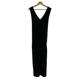 Autre Marque Ron Herman Back Cross Velour Jumpsuit Black