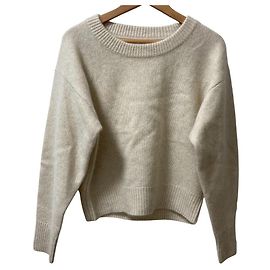 Autre Marque Noble YAK Crew Neck Knit Pullover White