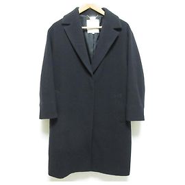 Autre Marque Jiyuku Charme Beaver Long Chester Coat Blue Navy blue