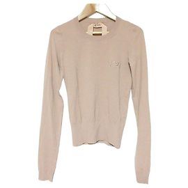 Autre Marque Top de punto bordado N°21 Beige