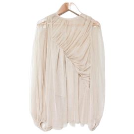 Autre Marque Blusa trasparente a maniche lunghe COATE Beige