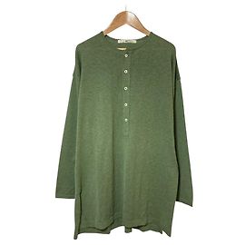 Autre Marque T-shirt a maniche lunghe in maglia 45R Verde Cachi