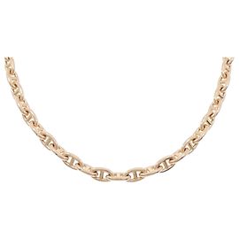 Hermès Collana Hermes Chaine D’Ancre TPM 750 Pink Gold D'oro