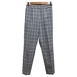 Autre Marque Pantaloni Tuck a quadri Anplegant Nero Bianco