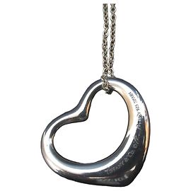Tiffany & Co Tiffany&Co Elsa Peretti Open Heart Halskette Anhänger 925 Silber Silber