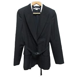 Stella Mc Cartney Stella McCartney taillierter Einreiher mit Gürtel Schwarz