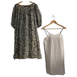 Autre Marque Deuxieme Classe Kleid mit Blumenmuster Grün
