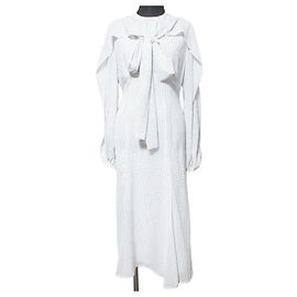 Autre Marque Vestido evasê CELFORD com estampado e laço Branco