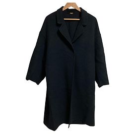 Autre Marque MUSE de Deuxieme Classe Wool Angora Coat Black