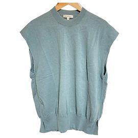 Autre Marque BLAMINK Stricktop aus Baumwolle Blau