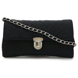 Bolsa de Ombro Prada 2way em Nylon e Couro Preto