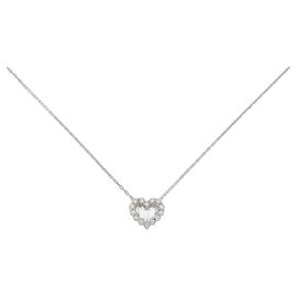 Autre Marque Collar de oro blanco Au750 y diamantes Plata