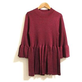 Autre Marque Top de malha de lã com franjas TOGA PULLA Marrom Bordeaux