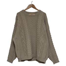 Autre Marque JOURNAL STANDARD relume Zopfstrickpullover mit Rundhalsausschnitt Braun Andere