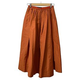 Autre Marque Drawer Poplin Long Skirt Orange