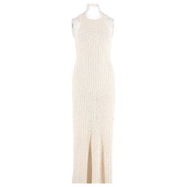 Vestido curto de malha sem mangas branco Tod's Branco