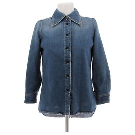 Chloé Denim Shirt Blue Cotton Size 36 Blue