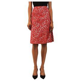 Marni Red and silver boucle skirt - size UK 6 Red