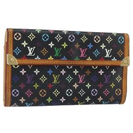 LOUIS VUITTON Monogram Multicolor Porte Tresor Wallet Black M92658 Outro