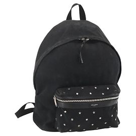 Autre Marque Mochila SAINT LAURENT Canvas Black Silver Outro