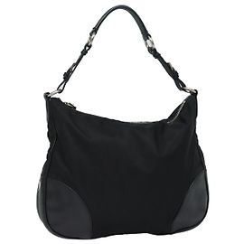PRADA Shoulder Bag Nylon Black Other