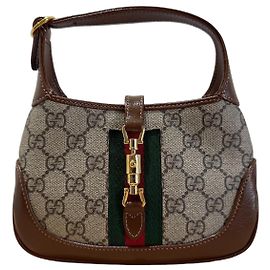 Borsa a Tracolla Gucci Jackie 1961 GG Supreme Marrone Marrone Monogramma