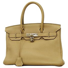 Hermès Sac à main Hermes Birkin 30 en cuir Togo Gris