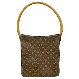 Louis Vuitton Monogram Looping GM Shoulder Bag Brown