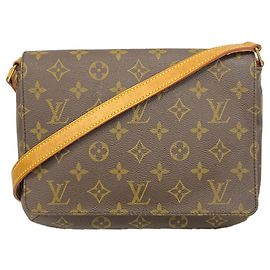 Louis Vuitton Monogram Musette Tango Schultertasche Braun