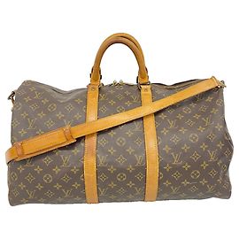 Louis Vuitton Boston Monogram Keepall Bandoulière 50 Marrom