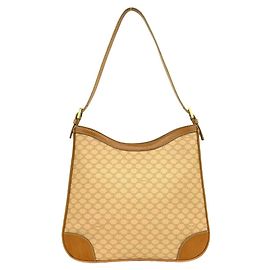 Céline Bolso semi-one shoulder de piel CELINE con estampado Macadam Blazon Castaño