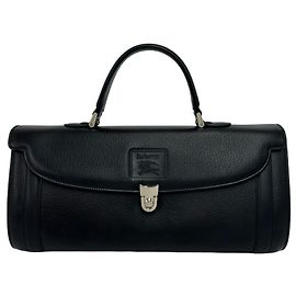 Sac à main en cuir Burberry Vintage Shadow Horse Logo Noir