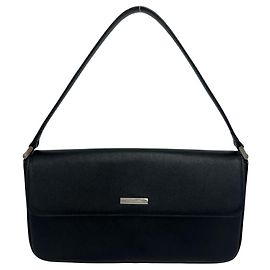 Sac à main Burberry en cuir noir Noir