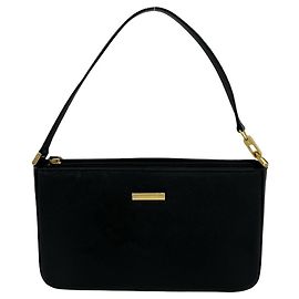 Bolsa de ombro Burberry em couro preto Preto