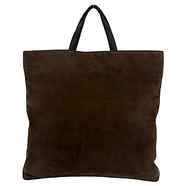 Sac à main cabas Loewe en daim marron Marron