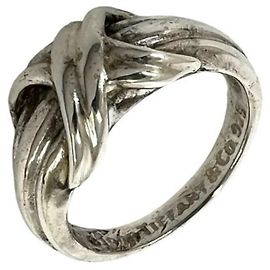 Autre Marque Anillo Tiffany Vintage Signature Cross Plata