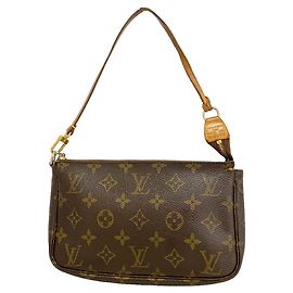 Bolso Pochette Accessoires Monogram Louis Vuitton Castaño