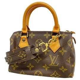 Bolso de mano Louis Vuitton Monogram Mini Speedy Castaño