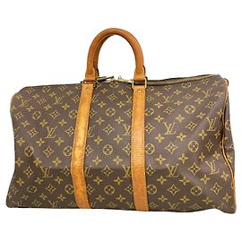 Louis Vuitton Boston Monogram Keepall 45 Braun